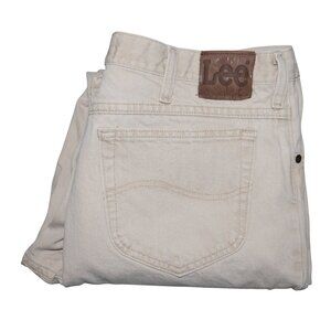 LEE Men's Size 40x30 Denim Jeans Beige/Tan Vintage